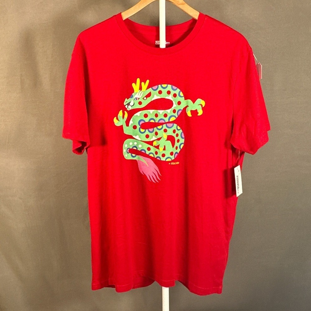 Sonoma Community Stevie Shao Dragon Graphic T-Shirt Red Mens XL New